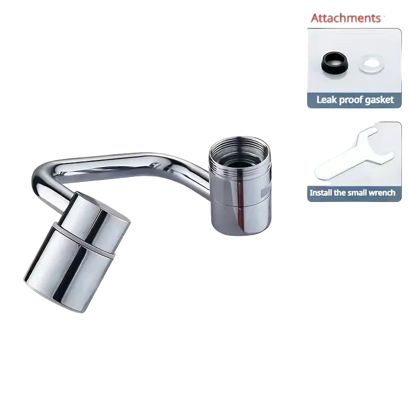 1Pc 1080° Swivel Stainless Steel Kitchen Faucet Extender Universal Splashproof Dual Mode Bathroom Sink Accessories with Adapter